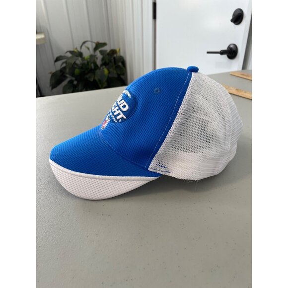 Y2K Bud Light NFL Trucker Hat One Size Blue White Adjustable Mesh Back - Picture 3 of 7